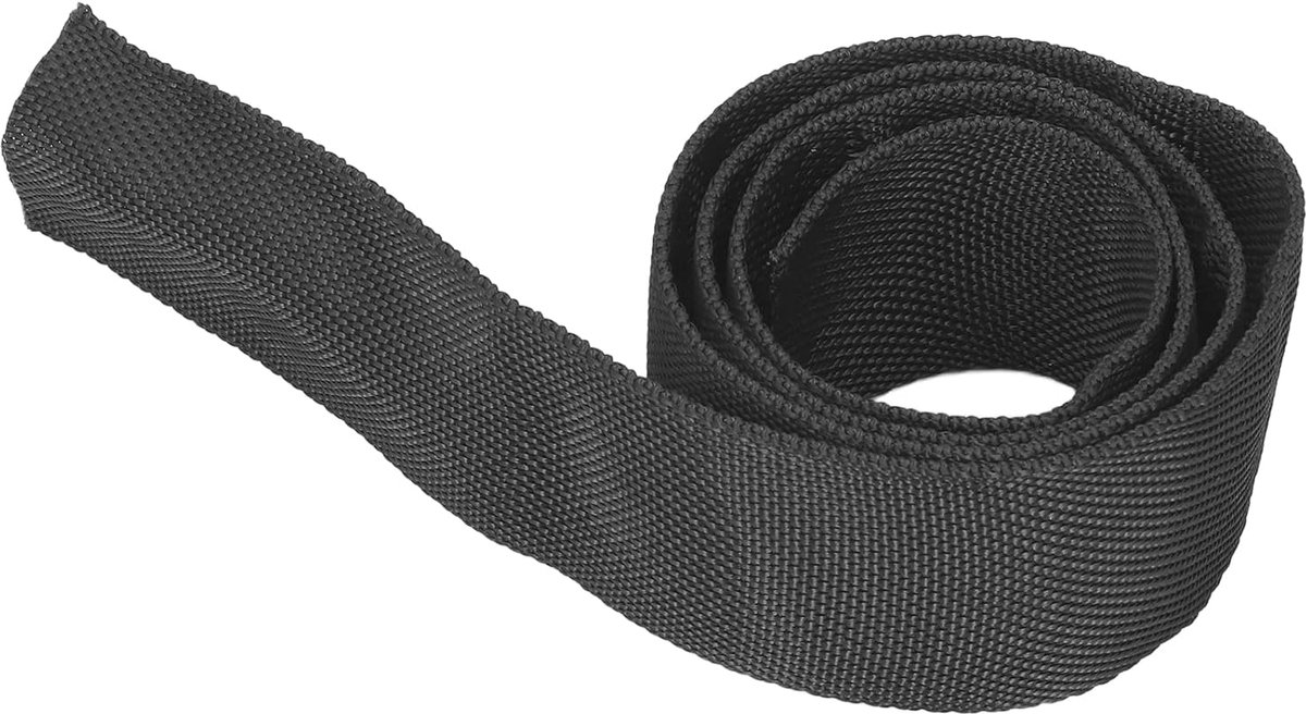SnelShoppen - Polyester Winch Rope Protective Cover Universeel voor 5 Cm Brede Kabellijn (1M) - Duurzaam, Slijtvast, Bescherming voor Touw en Slangen