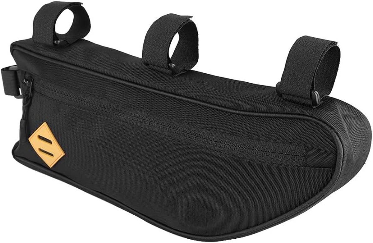 SnelShoppen - Fietstas, Grote Fiets Triangle Opbergtas Waterdichte Top Tube Fietstas met Rits Geschikt voor de Meeste Fietsen, Ideaal voor Fietsen, Sp