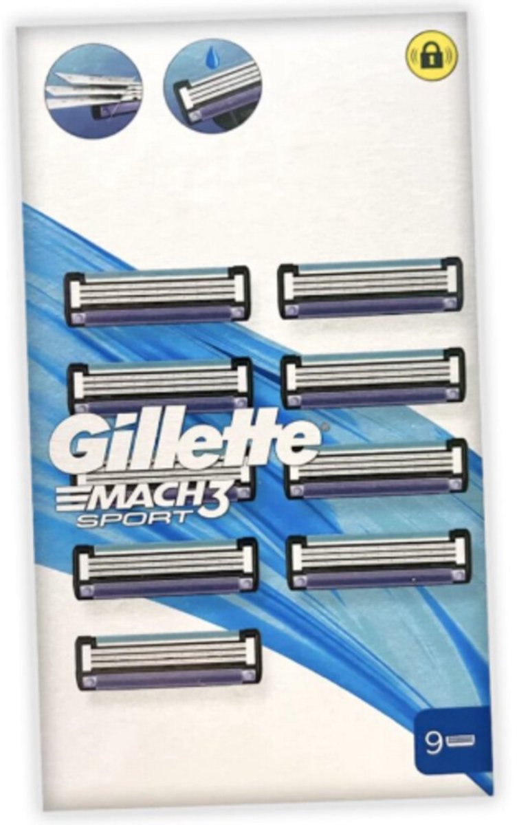Gillette Scheermesjes Mach 3 Sport - 10 x 9 stuks - Voordeelverpakking