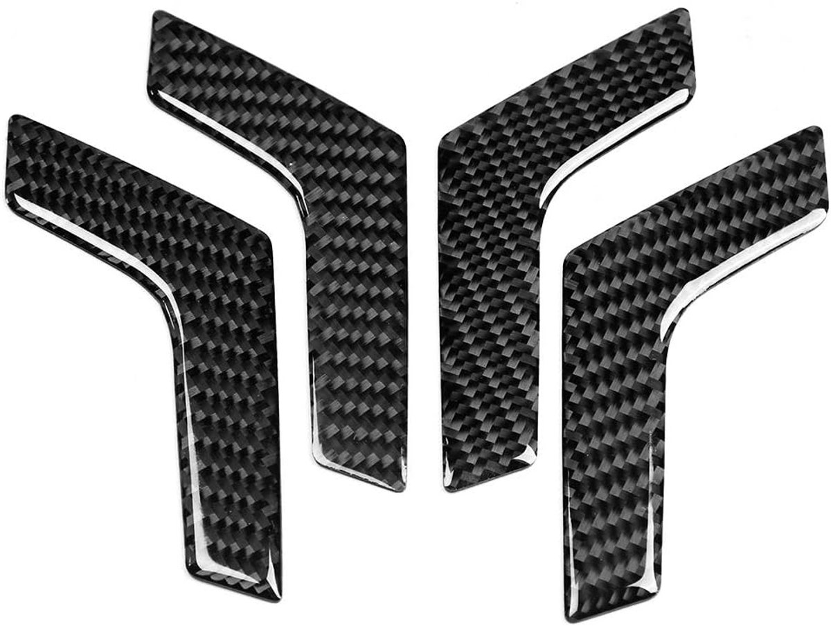 SnelShoppen - 4 Stuks Binnen Deurgreep Trim, Carbon Fiber Binnen Deurgreep Sticker Cover voor Mercedes W204 2005-2012, Luxe en Elegante Afwerking