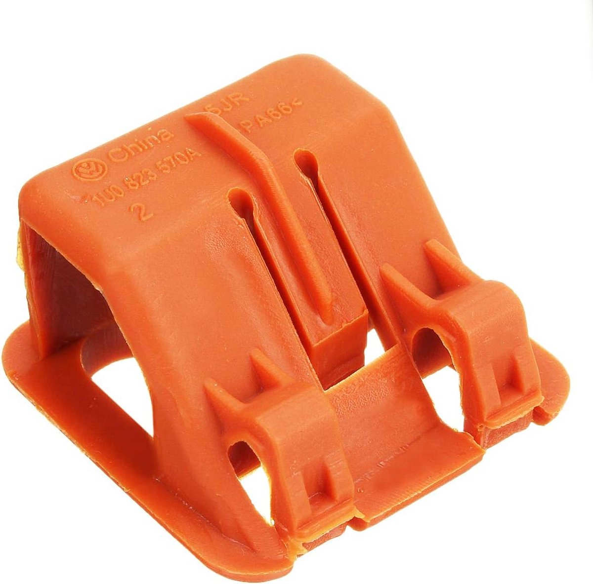 SnelShoppen - Hood Bonnet Demping Clip Frame Beugel voor Skoda Fabia Octavia MK2 2004-2013 - Hoogwaardige kunststof, Oranje, 35x36mm