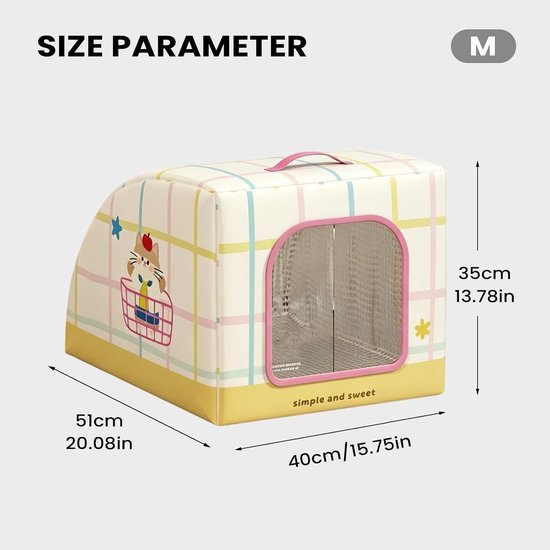 Koelend Kattenhuis - Dierenasiel Zomer - Huisdier Koel Houden - Ijspak Compatibel - 30x12x12 cm - Grijs — afbeelding 4