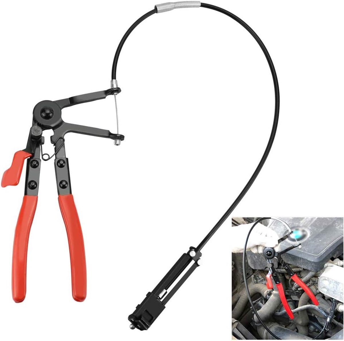 SnelShoppen - Flexibele Slangklem Pliers 24" - Hoogwaardige Staal - Langdraagbare Slang Grip Pliers voor Brandstofleidingen, Oliepijpen, Radiator Onde
