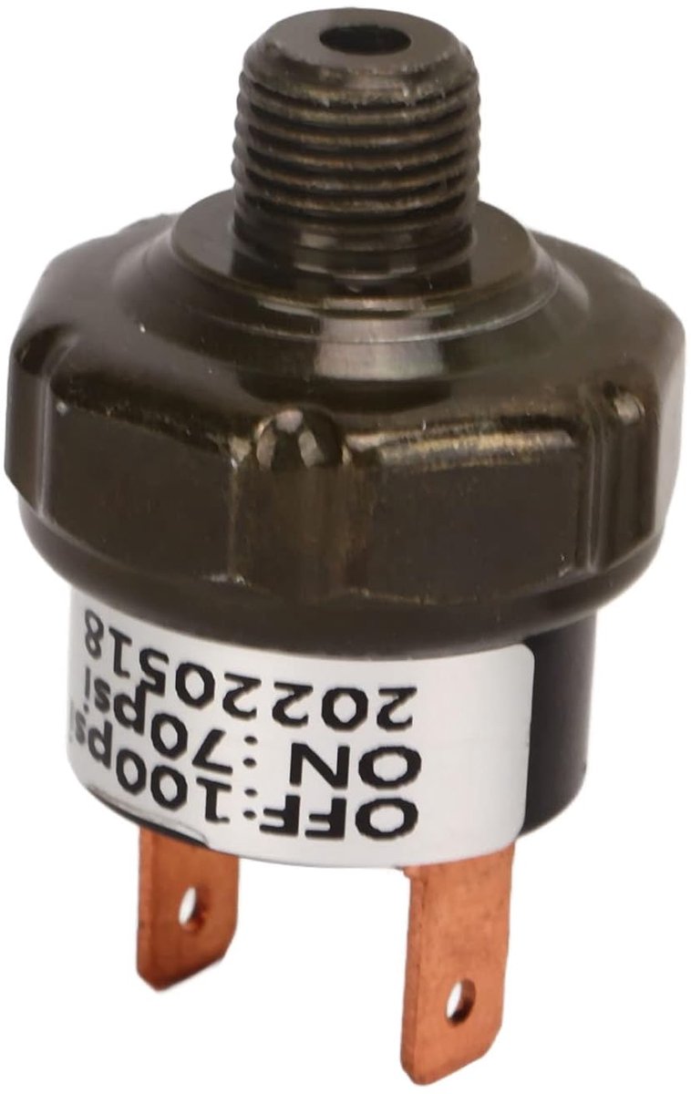 SnelShoppen - Drukschakelaar Luchtcompressor, Universele Drukschakelaar Kit, RVS, Voor Airhorns, 70-100 PSI, Duurzaam, Langdurige Bescherming, Meer da