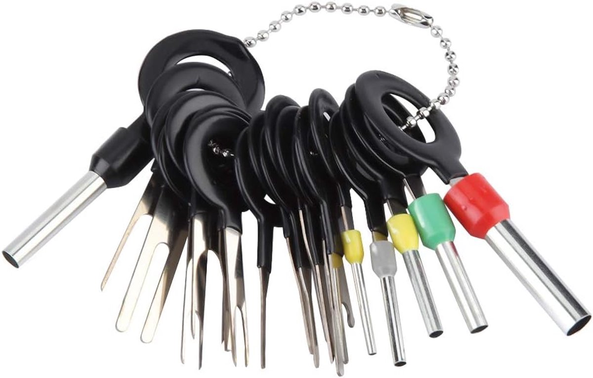 SnelShoppen - 18-delige auto bedrading stekker terminal extractor pick connector krimp pin verwijder gereedschap set voor auto onderhoud