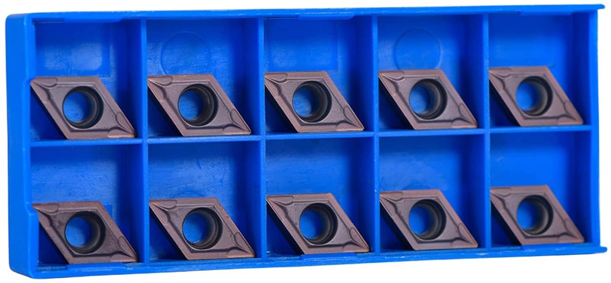 SnelShoppen - 10x CNC Carbide Snijbladen, DCMT11T304 VP15TF Carbide Draai-inzetten, Duurzame CNC Snijtips voor Draaibank Gereedschap