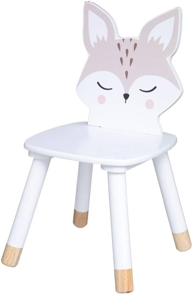 Kinderstoel - Hoge stoel - Binnen zitten - Scandinavische stijl - L 28 x 28 x H 525 cm - Wit