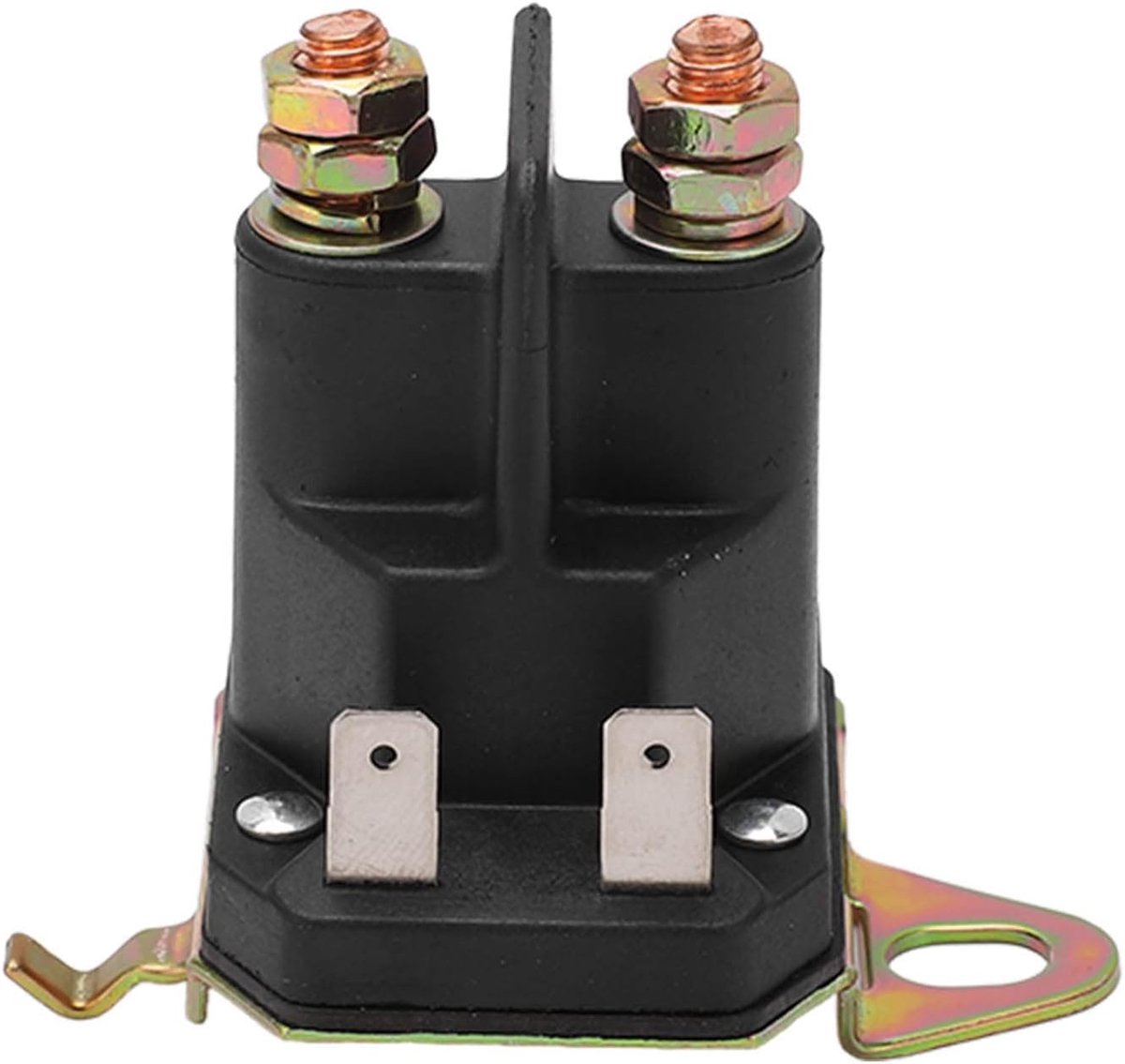 SnelShoppen - Starter Solenoid 12V 100A met 4 Terminals - Duurzaam Metaal en ABS - Vervangende Starter Solenoid Relay voor Grasmaaier en Tuintractoren