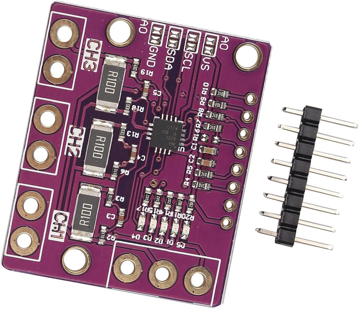 Stroommonitor sensor - Triple channel I2C output - Detecteert spanningen tot 26 V - Voor nauwkeurige energiecontrole - ShopVlot