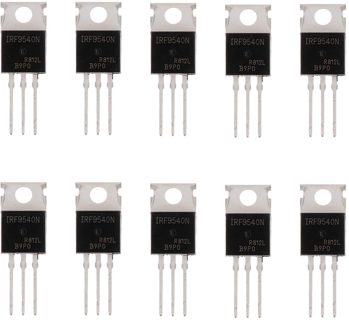 SnelShoppen - BOJACK IRF9540 MOSFET Transistors P-Kanaal 23A 100V TO-220AB (10 Stuks) - Versterker voor Elektronische Toepassingen