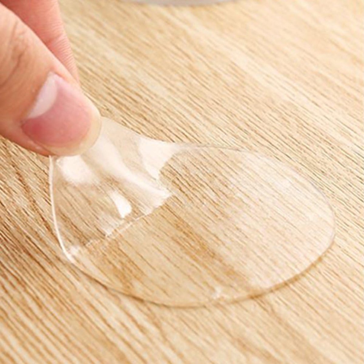 Verpakking van 10 ronde, transparante, dubbelzijdige zelfklevende stickers, waterdichte siliconen montagelijm, zuignaphulpstuk