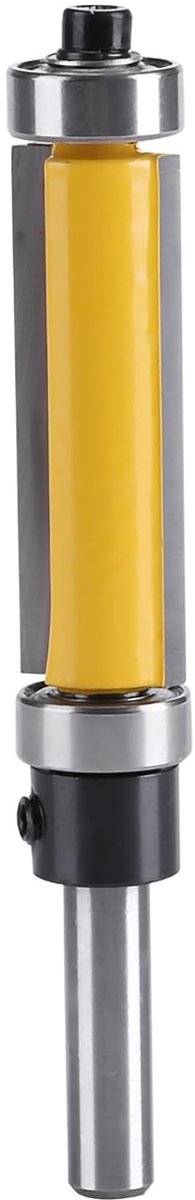 SnelShoppen - Cutter voor afwerking met bovenlager 1/4 x 1/2 x 38 mm, houtbewerking gereedschap voor het trimmen van diverse materialen, inclusief mas