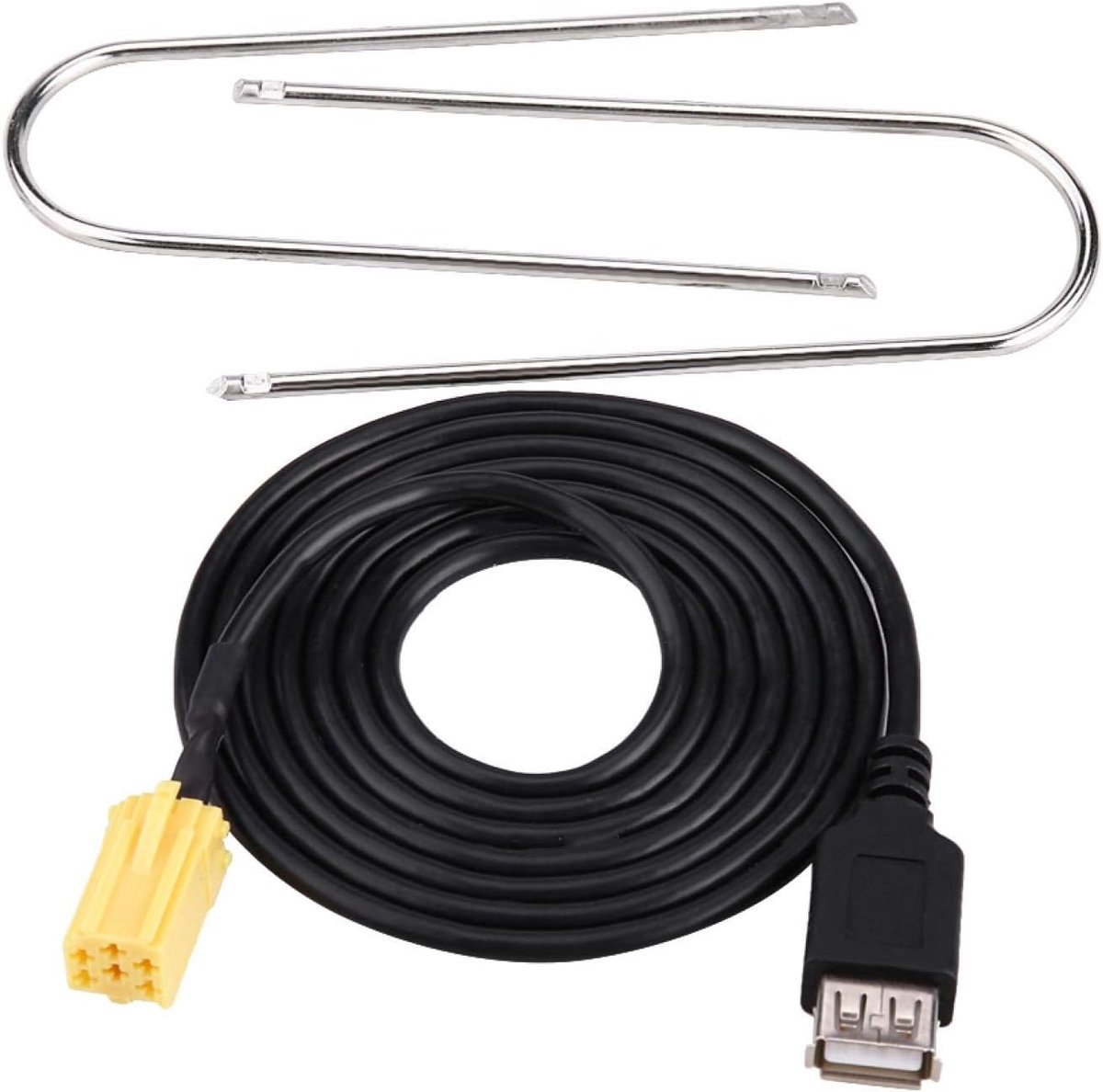 SnelShoppen - Car USB Kabel Adapter MINI-ISO 6Pin Stekker voor Alfa Romeo Fiat Grande Punto - Hoge Kwaliteit, Snelle Gegevensoverdracht, Compact Ontwe