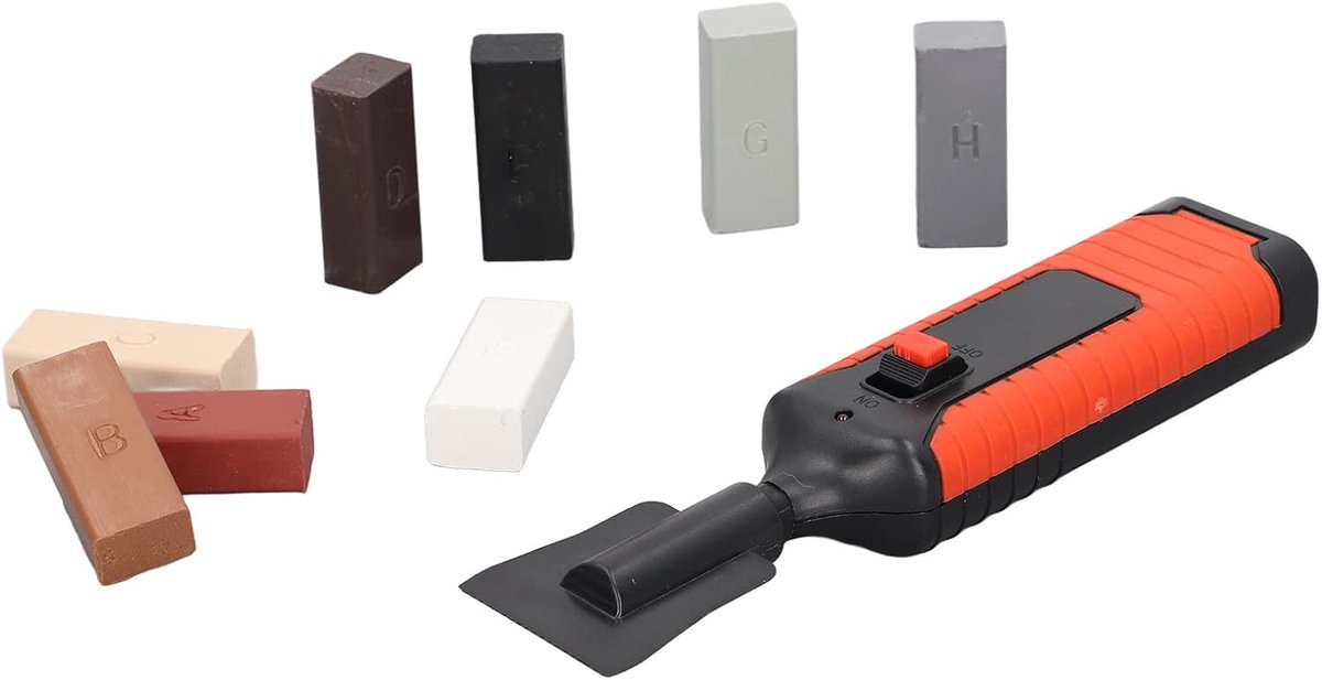 SnelShoppen - Tile Porselein Reparatieset, Kit voor Het Herstellen van Badkamer en Tegels met Elektrische Verwarmingspen en 8 Blokwas voor Scheuren en