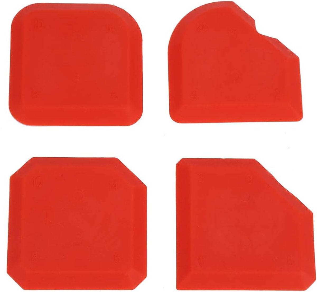 SnelShoppen - Silicone Kitverwijderaar, 4-delige Set Smoothing Finisher, Scraper-Cleaner en Mitre Tool voor Multi-Edge Silicone Toepassingen in Keuken