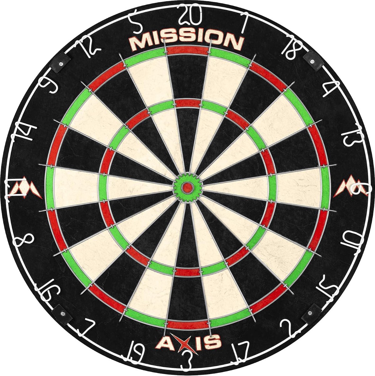 SnelShoppen - Professioneel Dartbord - Mission DB043 Axis - Competitieniveau - Driehoekige Draadconstructie - Hoogwaardige Braziliaanse Sisal - Ideaal