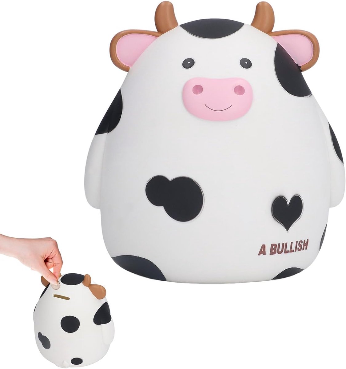 SnelShoppen - Schattige Cartoon Kalf Spaarpot voor Kinderen - Grote Capaciteit - Leuk Dier Spaarpot - Perfect als Cadeau voor Jongens en Meisjes - Moo