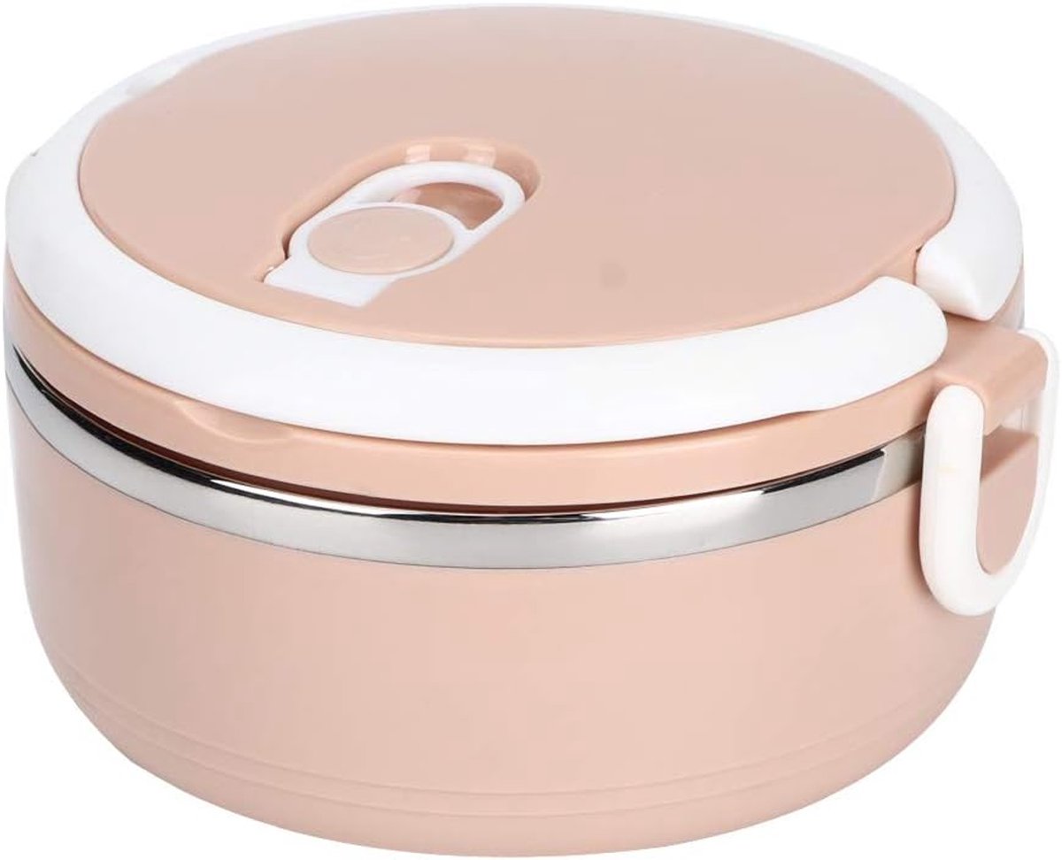 SnelShoppen - Lunch Food Container RVS Lunchdoos met Veiligheidssluitingen, Geïsoleerde Voedselopslag, Luchtdoorlaat voor Rijstnoedels, Ideaal voor Sc