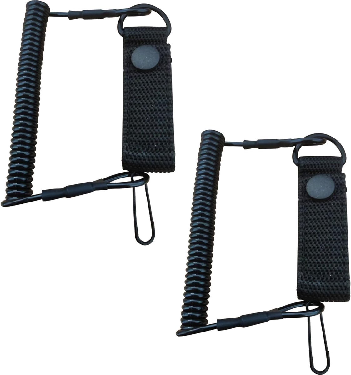 2 Stuks Elastisch Veiligheidskoord met Karabijnhaak, Herbruikbaar Bungee Koord voor Vissen, Klimmen en Kamperen, Ideaal voor Buitenactiviteiten en Avontuurlijke Sporten