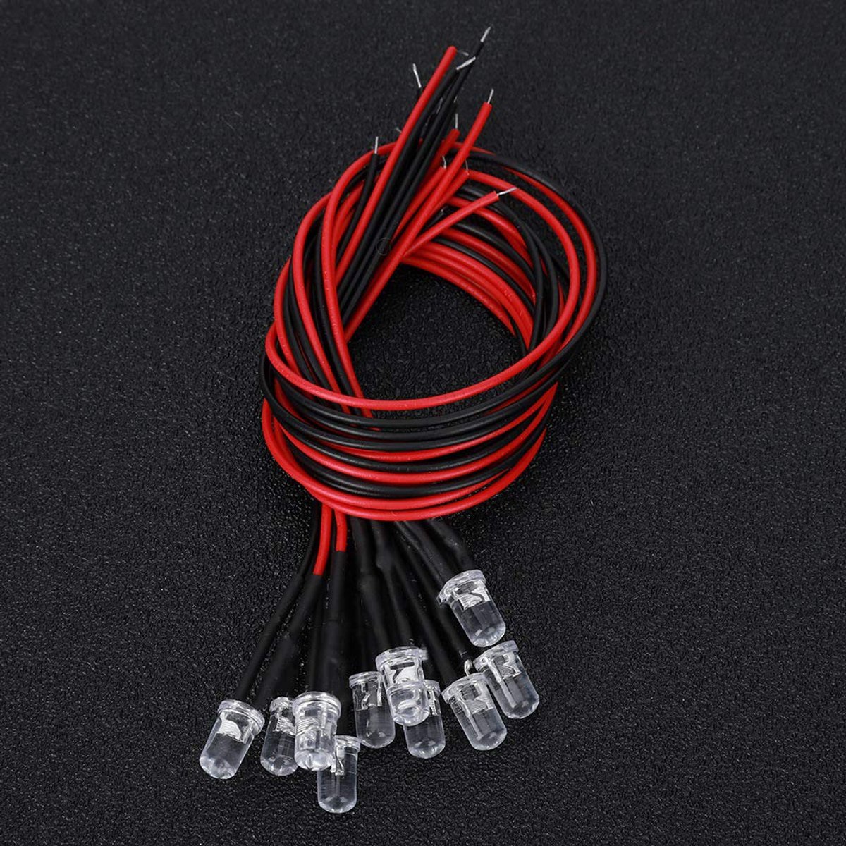 LED diode licht 12V 5mm rond hoofd - warm wit - energiezuinige diodes - ideaal voor DIY projecten - ShopVlot