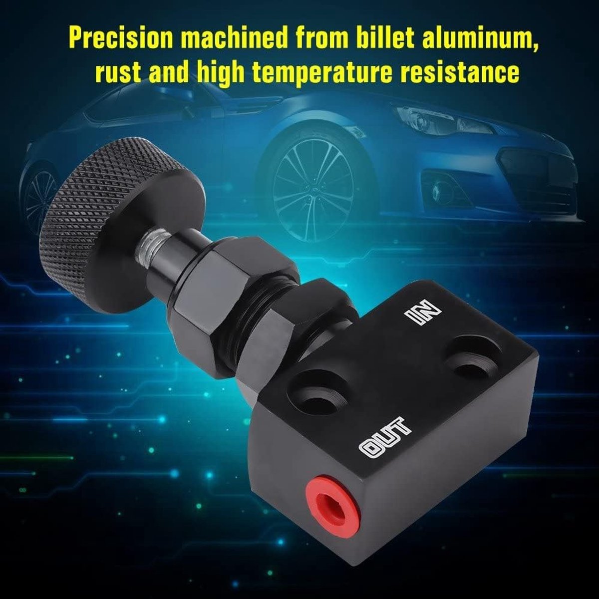 SnelShoppen - Universele Remdrukregelaar Verstelbaar Aluminium Schroeftype voor Motorsport Racing Auto 150psi - 1200psi Drukbereik