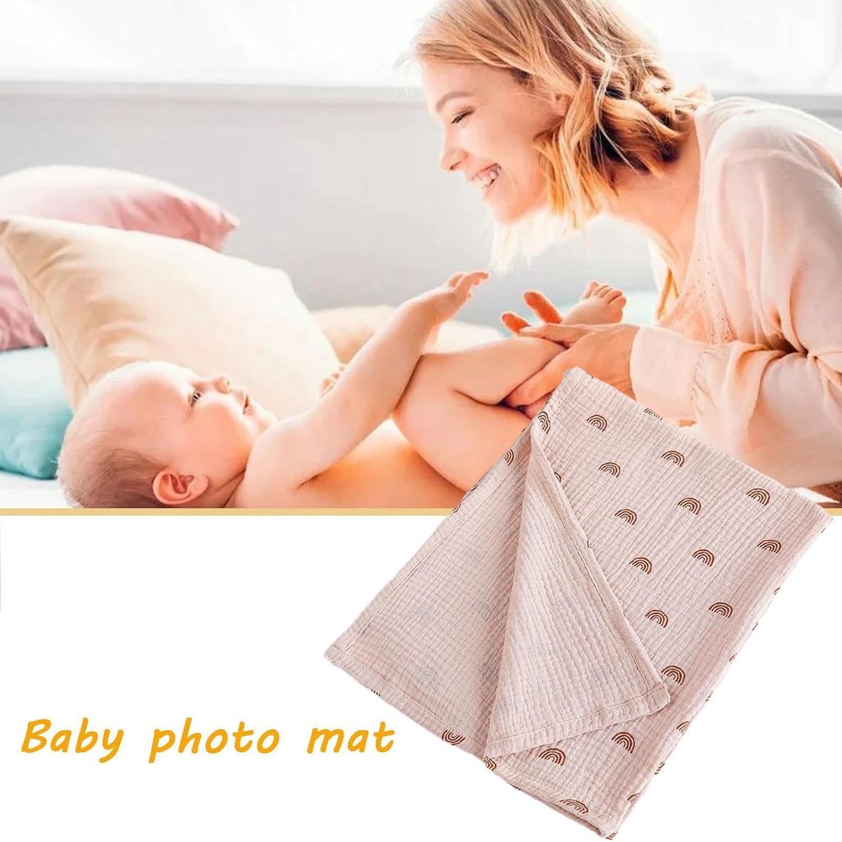 Mousseline Inbakerdeken - Zomerdeken Katoenen deken - Baby Rustgevend - Ademend Huidvriendelijk - 80 x 65 cm - H