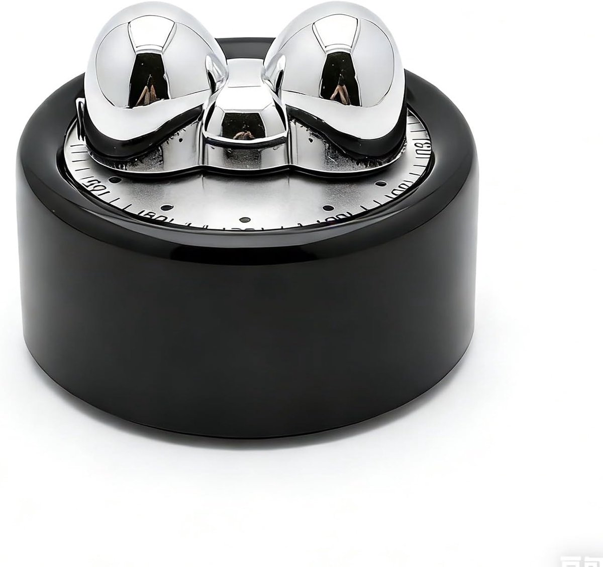 Bobypet - Mechanische Kookwekker Magnetisch - 60 Minuten Analoge Keuken Timer Zonder Batterij - Luxe Zwarte Eierwekker met Luid Alarm voor Keuken, Studie en Kantoor - Zwart