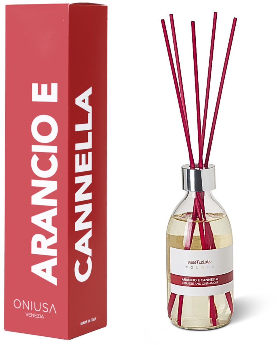 Oniusa - Geurstokjes Sinaasappel en Kaneel - 300 ml - Colors Collection Arancio e Cannella