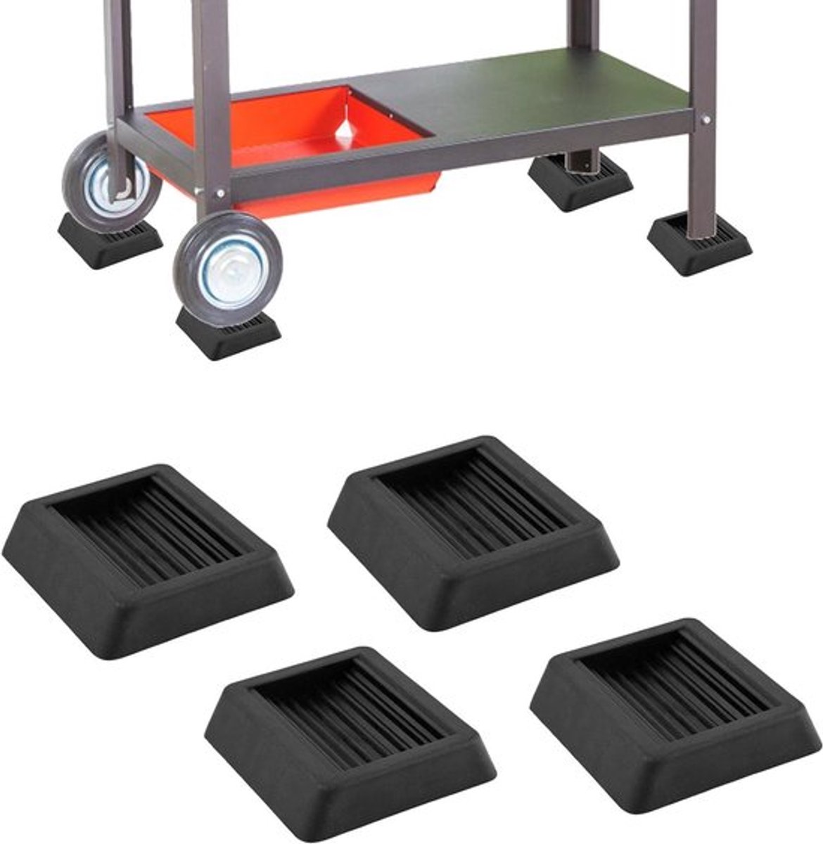 4-delige Set voor Grill Niveauplaten, Geschikt voor Elektrische Tafelgrills en BBQ's, Ideaal voor Eenvoudig en Nauwkeurig Niveaueren van Grilloppervlak