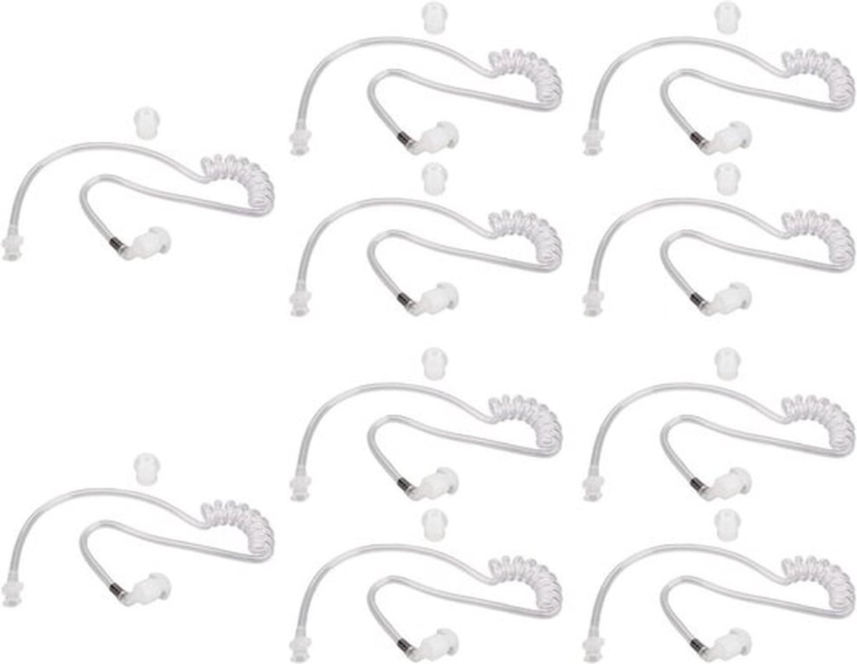 Vervangende Akoestische Tube voor Oordopjes, Comfortabele Silicone Accessoires, 10 Stuks Transparant en Duurzaam