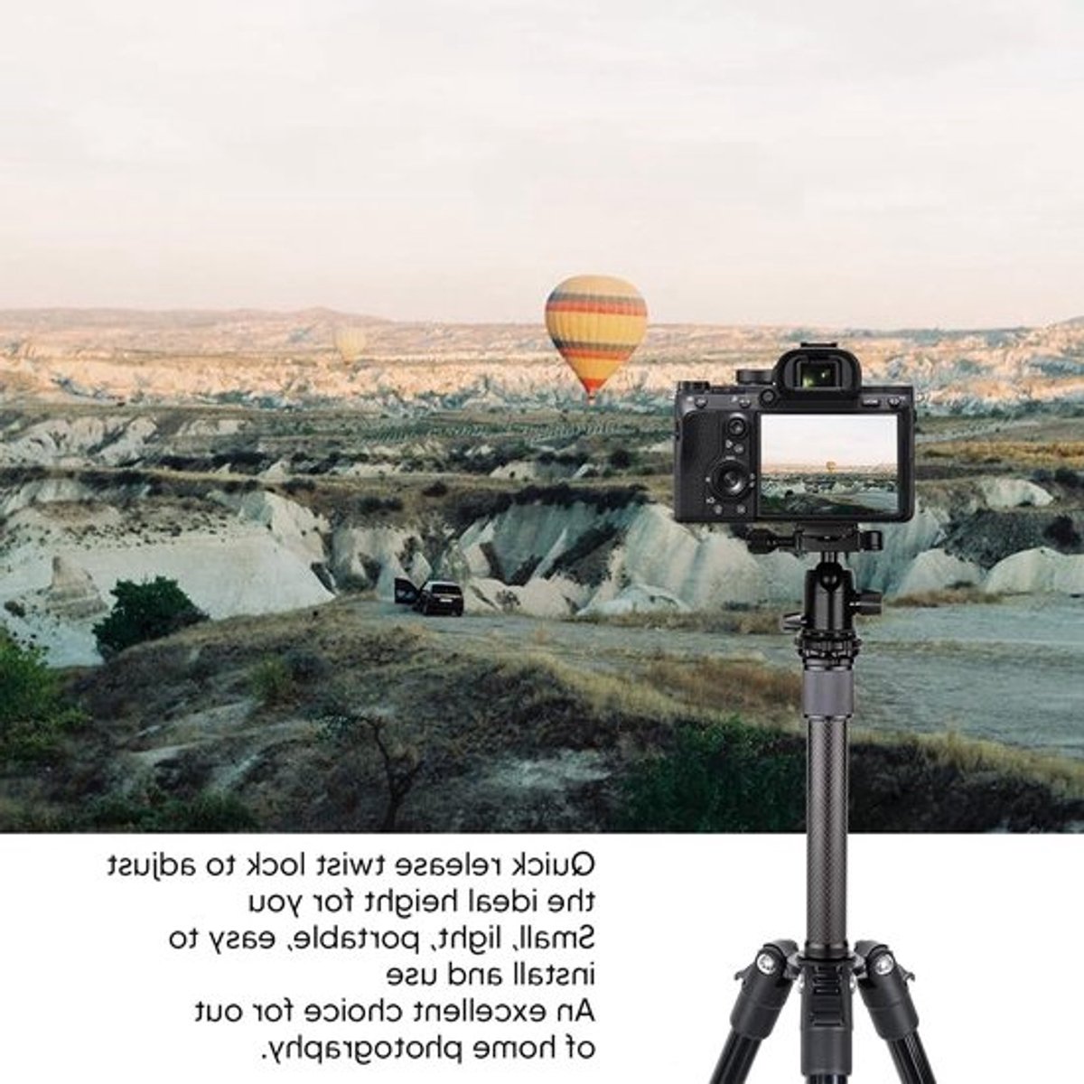 Verlengstuk voor Carbon Fiber Statief, 2-delige Verlenging voor Statief met Middenkolom, Accessoire voor Professionele Fotografie en Videografie