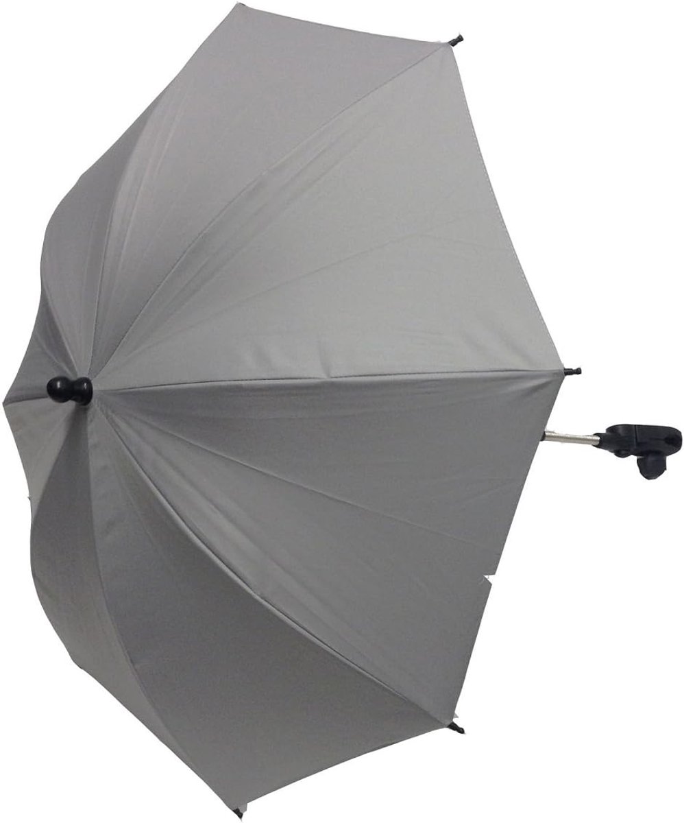 Parasol voor kinderwagen - Grijs - UV-bescherming SPF 50 - Waterproof en flexibele arm - ShopVlot