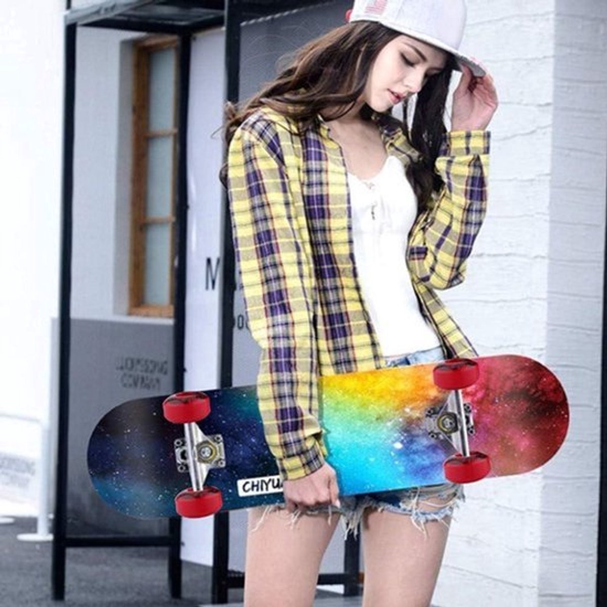 Outdoor Classic 52 mm x 30 mm PU Cruiser Longboard skateboard reservewielset - 4 stuks in rood