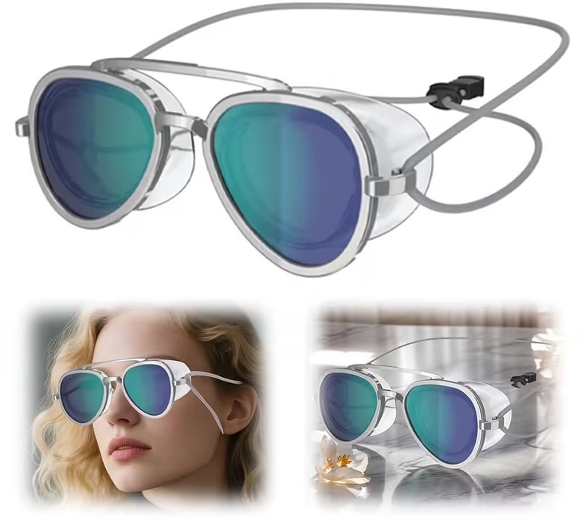 Unisex zwembril blauwe uitvoering - anti-condens lens - UV-bescherming voor volwassenen