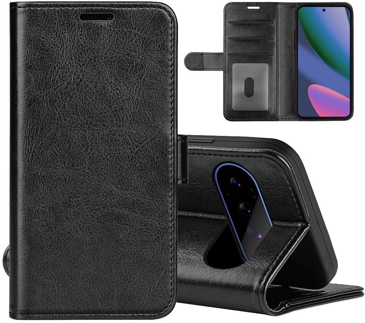 MobyDefend Hoesje - Geschikt voor Google Pixel 11 Pro XL - Wallet Book Case (Sluiting Achterkant) - Zwart