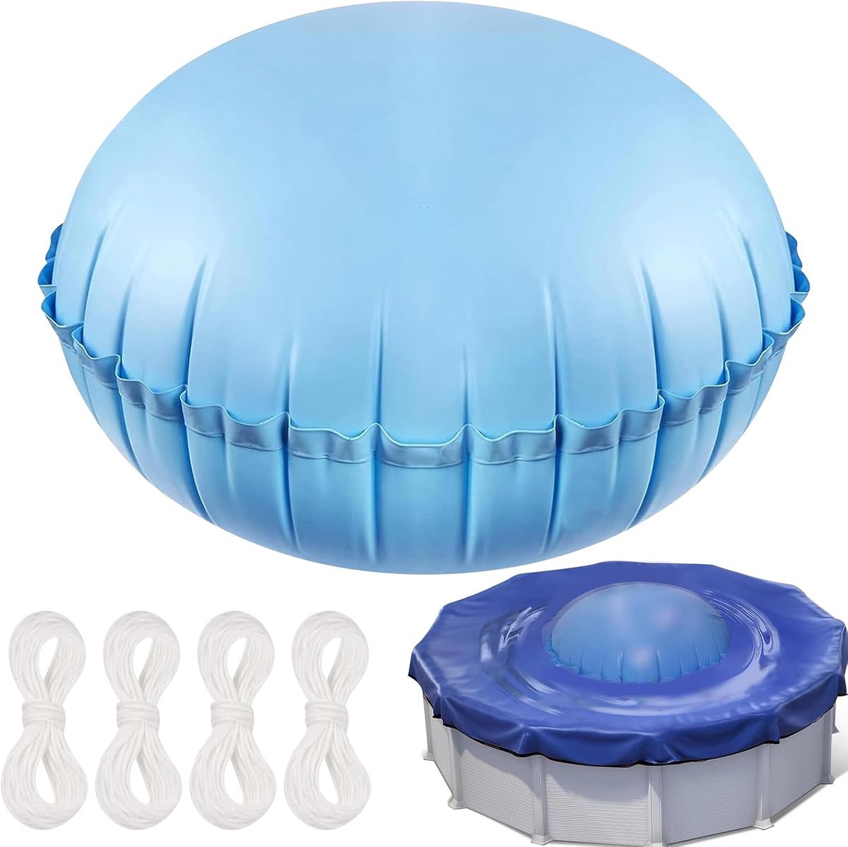SnelShoppen - Inflatable Pool Cover Winter 4 Feet/120CM, Beschermende Zwembaddeken, Duurzaam Materiaal, Ideaal voor Winter en Slecht Weer