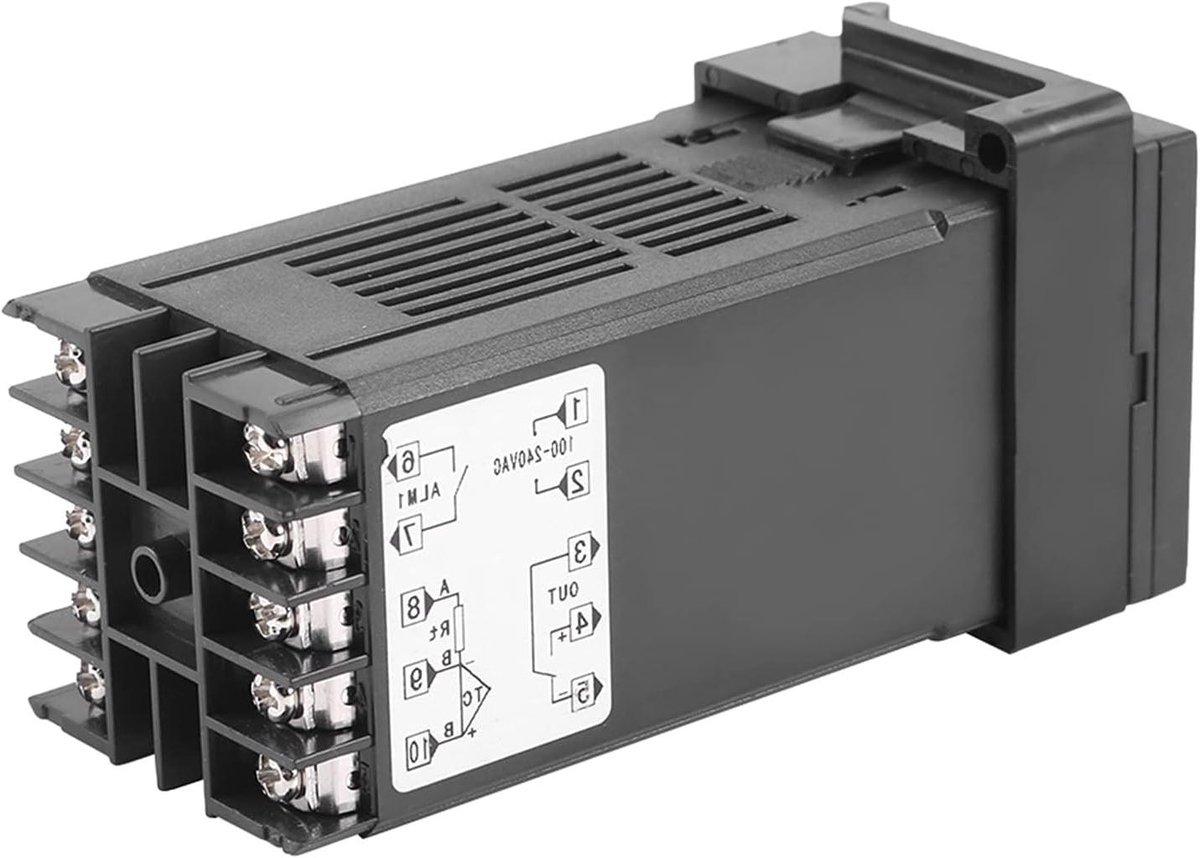 Digitale Temperatuurregelaar - PID Controller Thermostaat - Procesregeling - Zelflerende PID Technologie - ± 0.5% Nauwkeurigheid - Zwart