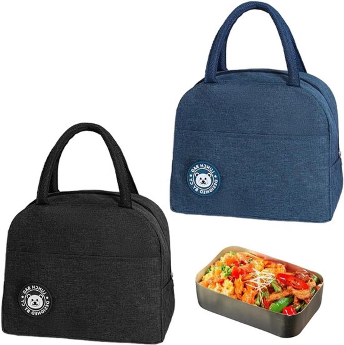Verstelbare en Vouwbare Lunchtas met Isolatie en Folievoering, 7 Liter Herbruikbare Koeltas voor Picknick, School en Werk