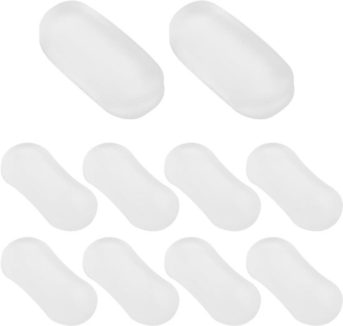 10 Stuks Transparante Toiletbril Dempers Set, 2 Maten Sterke Lijm Toiletbril Buffers voor Thuis, Ziekenhuis en Hotel Gebruik