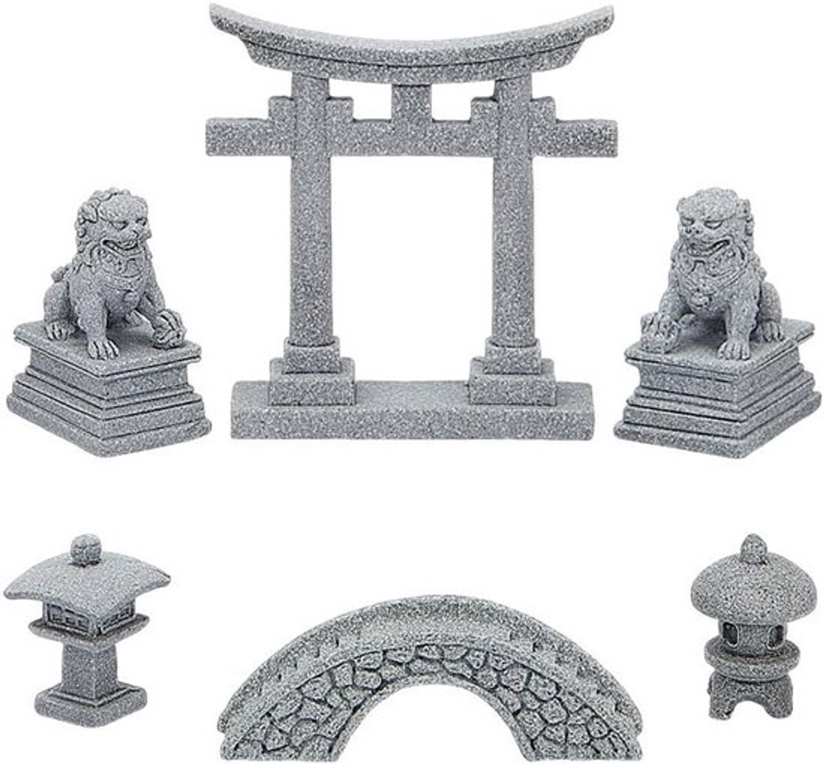 6 stuks Mini Zen-tuin Accessoires, Decoratieve Ornamenten voor Microlandschappen en Aquaria met Celestiet Beelden voor Balkon en Tuindecoratie