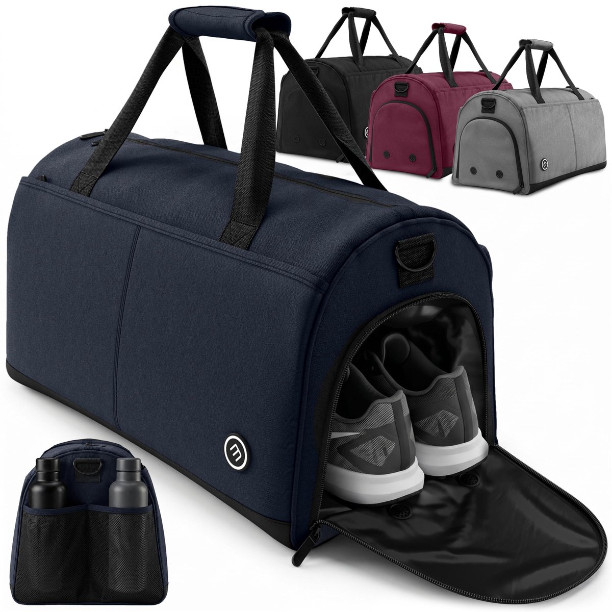 SnelShoppen - Sporttas Trainingstas met Schoenenvak, Natvak | Reistas Zwemtas Fitnesstas Gymbag Handbagage Weekender Bag Sportrugzak Duffelbag Sportza