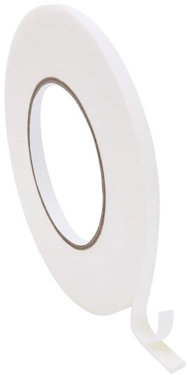 Dubbelzijdige Schuim Lijmtape 10 Meter, 6 mm Breed, Waterdicht PE Schuim voor LED Strips, Kantoor- en Huishouddecoraties, Meubelbevestiging