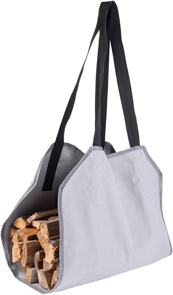 Brandhout Tas - Logboektas Canvas - Haardhout Dragen - Grote Capaciteit - 100 x 50 cm - A