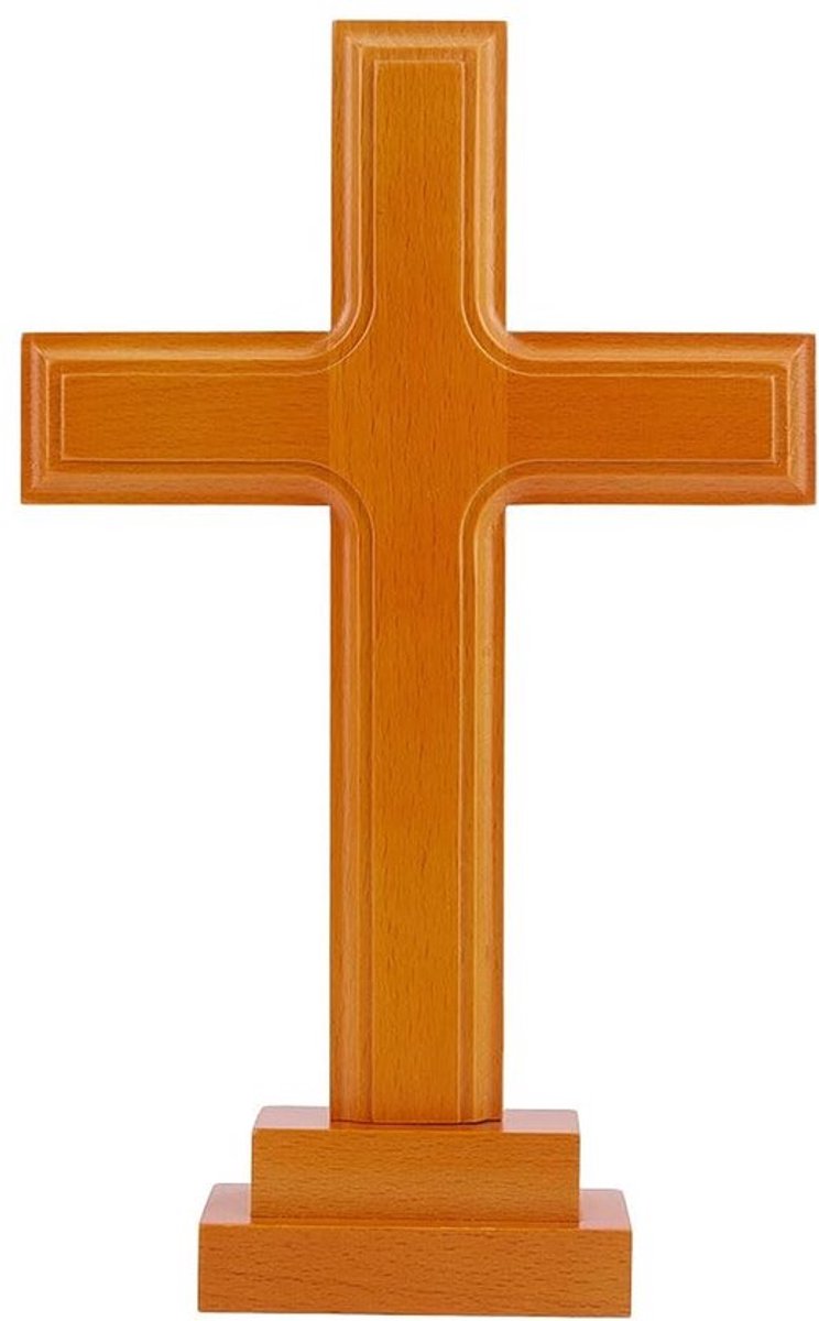 Kruisbeeld Staand 29,1 cm - Houten Decoratie - Ornament voor Woonkamer - Geloofsdecoratie - Duurzaam Hout - Uniek Design