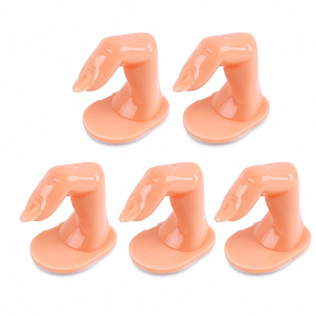 Professionele nep vinger / nagel art Model - Zelfklevende oefen vinger - Praktijk Training vinger - Lang nagelbed 5 stuks