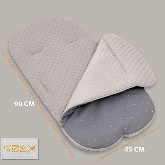 Voetenzak Kinderwagen - Baby Inlegger - Winterse Uitjes - Waterafstotende Buitenkant - 90x45cm - Galaxy — afbeelding 3