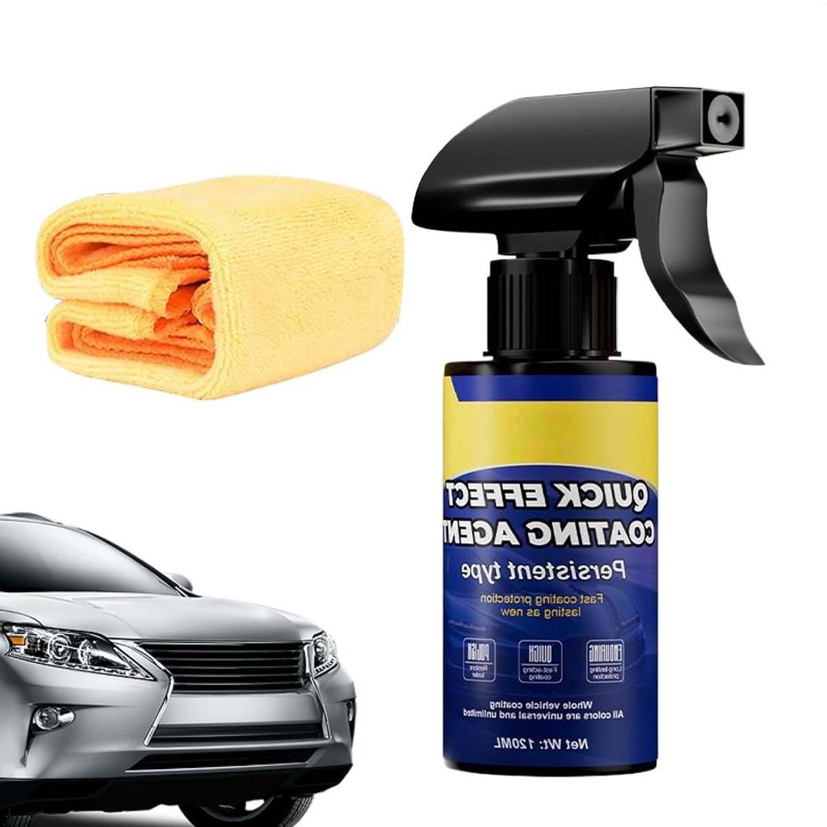 Nano Coating Spray - Hydrofobe Spray Vernieuwer - Voertuig Beschermen - Waterdichte Barrière - 120 ml - Transparant