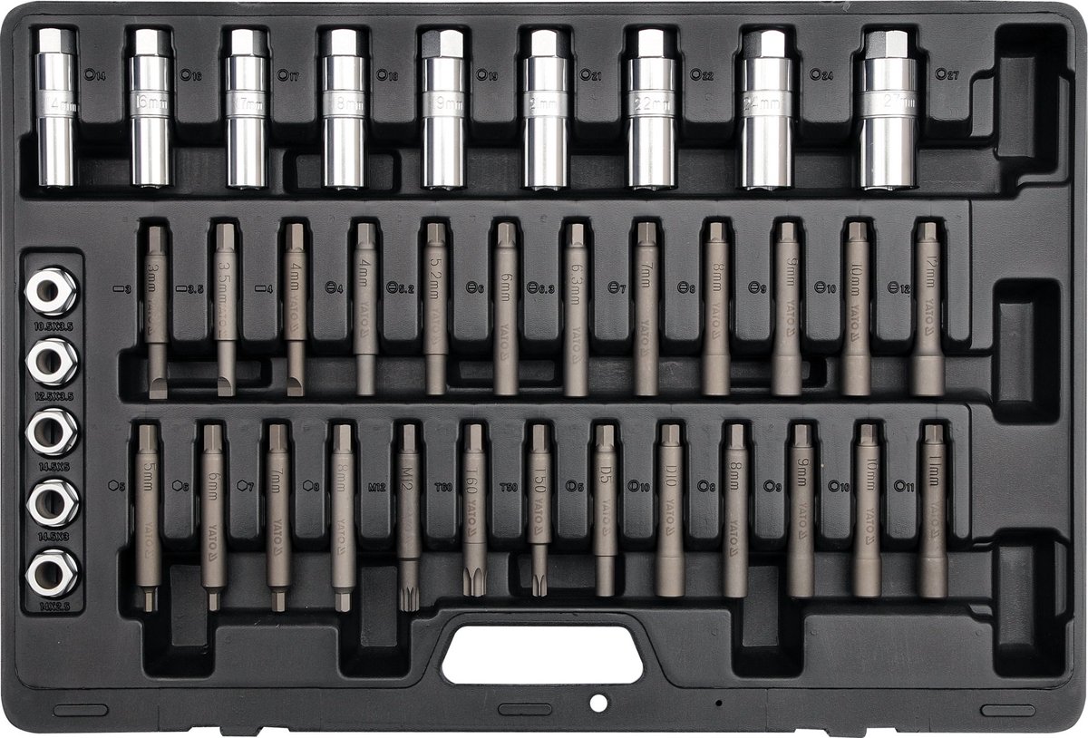 YATO YT-0628 Professionele Veerpoot & Schokdemper Demontageset – 39-Delig – Voor VW, Audi, BMW, Mercedes, Ford e.a.