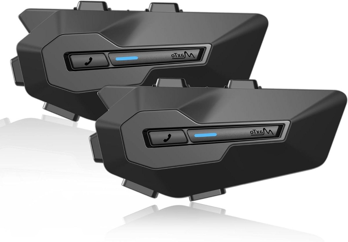 Helm Communicatie Systeem - Motor Intercom - Twee Weg Gesprek - Muziek Delen Functie - 2 Stuks - Zwart