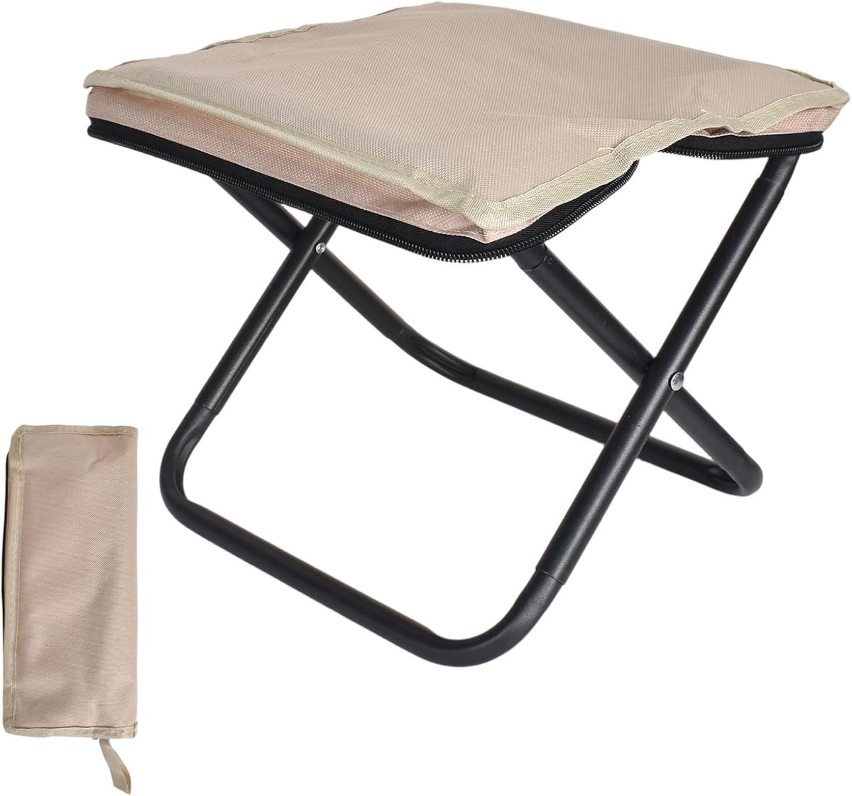 SnelShoppen - Vouwbare Campingstoel, Ultra Licht (610 g), Compact en Draagbaar (28 x 6 x 12 cm), Maximaal Belastbaar tot 150 kg, Versterkte Oxford Sto